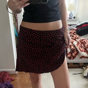 Primark Black and Red Mini Skirt